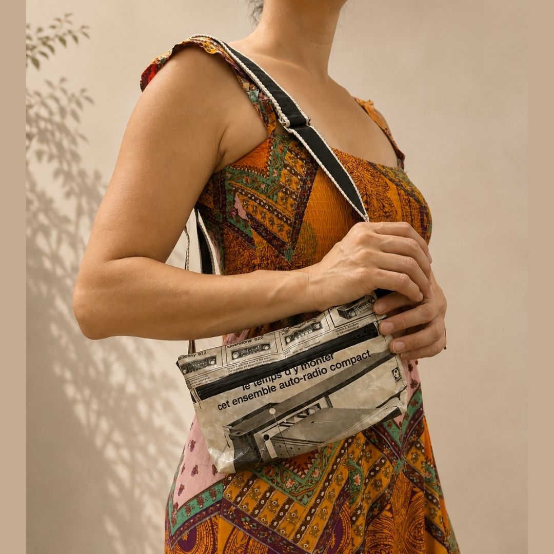 Banane en page de magazine vintage Voxon