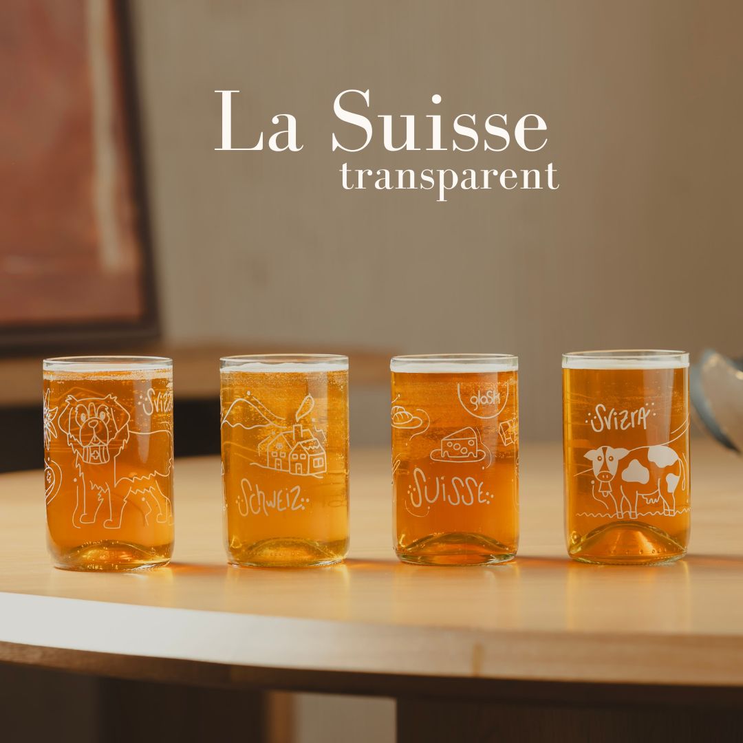 La Suisse transparent - Set mit 4 Gläsern
