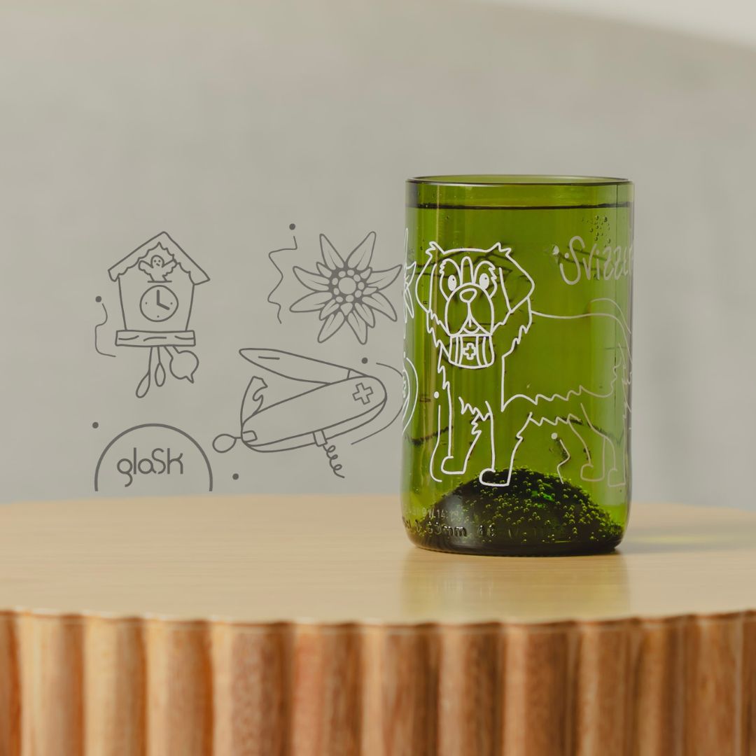 Switzerland green - Set of 4 glasses