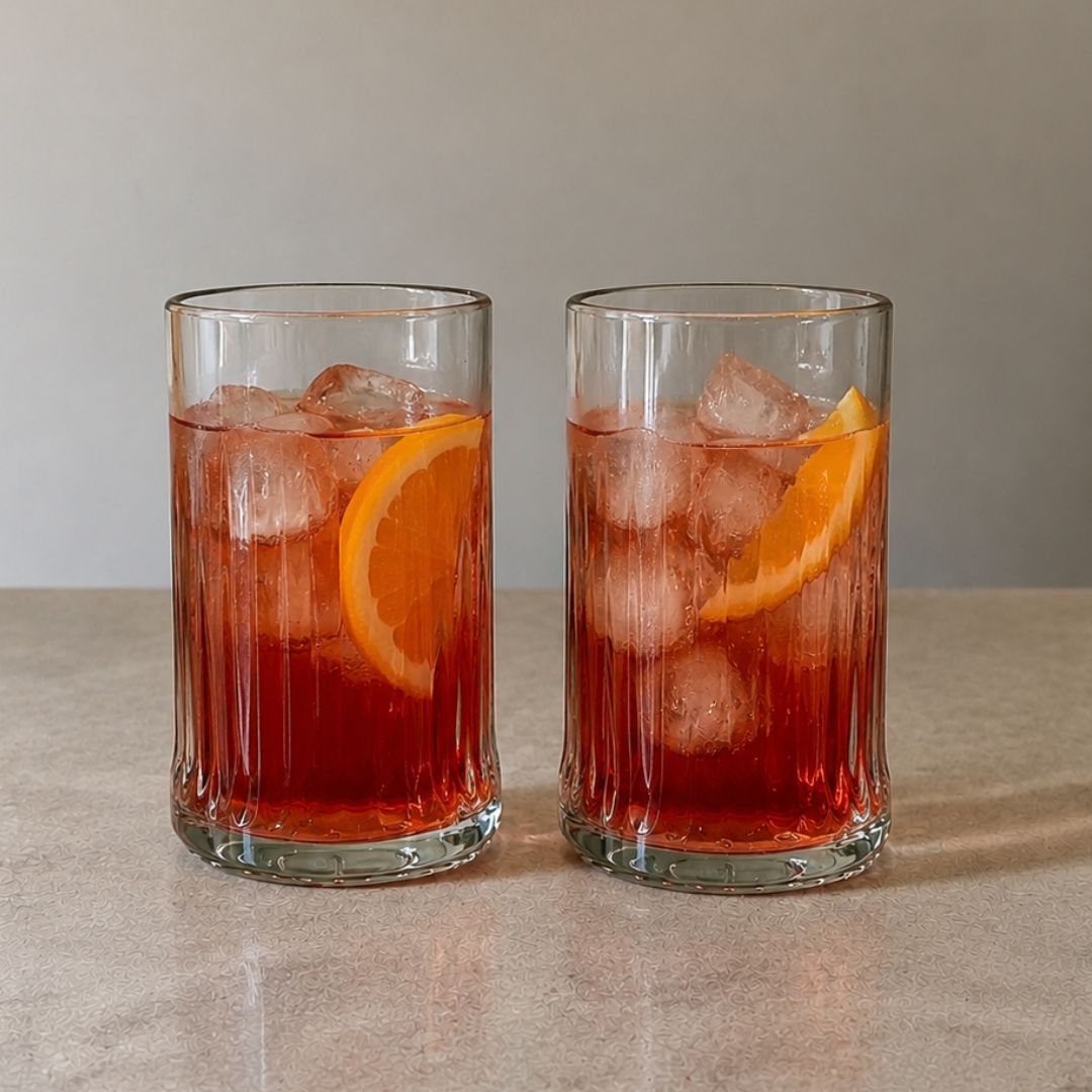 Rosso - Set de 2 verres recyclés