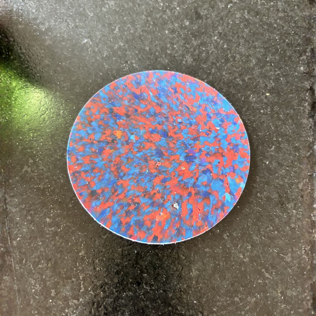 Sous-verres en plastique recyclé – Set de 2 — Bleu & violet
