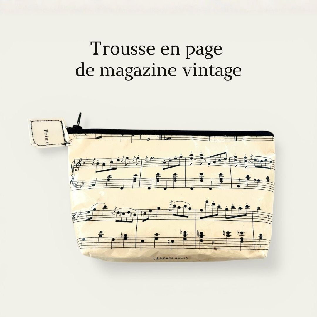 Trousse en page de magazine vintage moyenne Pentagramme