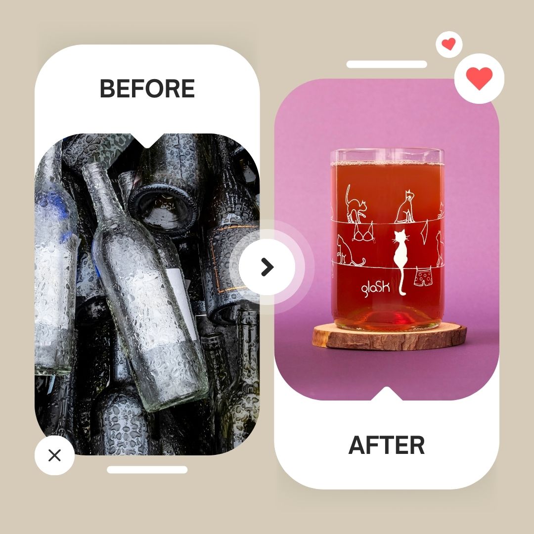 Les chats - Set de 2 verres