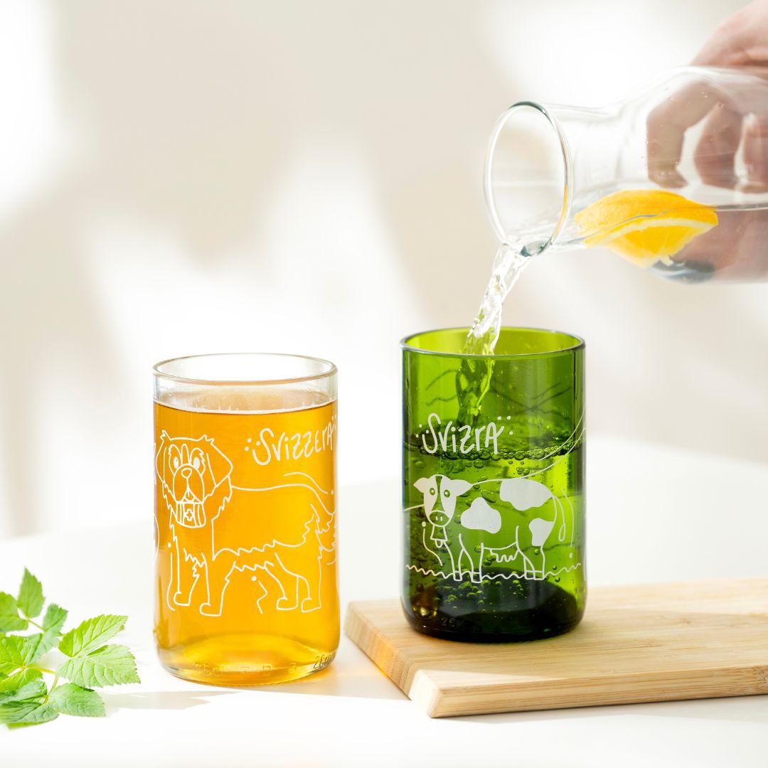 La Suisse - Set de 4 verres verts