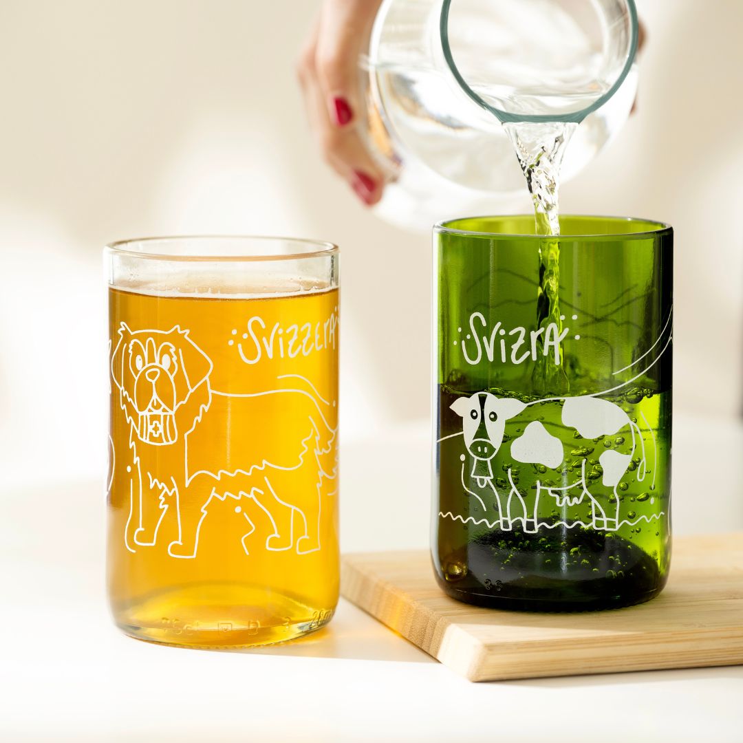 La Suisse - Set de 4 verres transparents