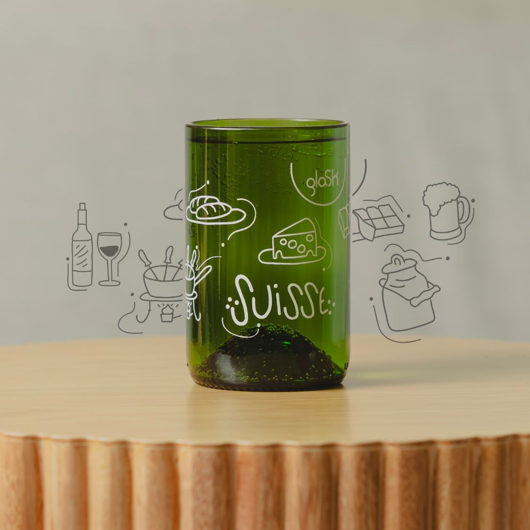 La Suisse - Set de 4 verres verts