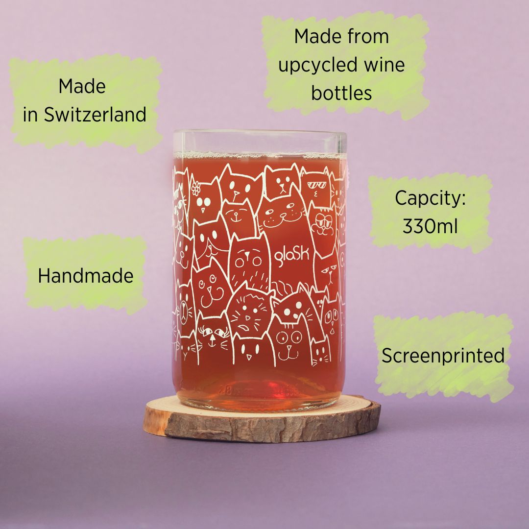 Les chats - Set de 2 verres