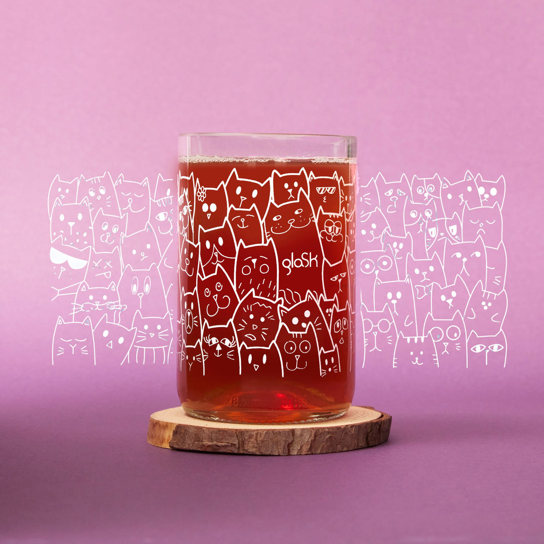 Les Chats - Set de 4 verres