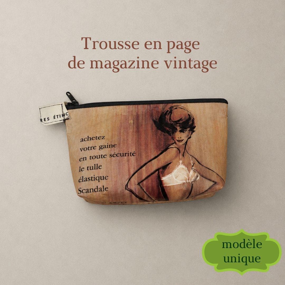 Kulturtasche aus Vintage-Magazinseite Scandale