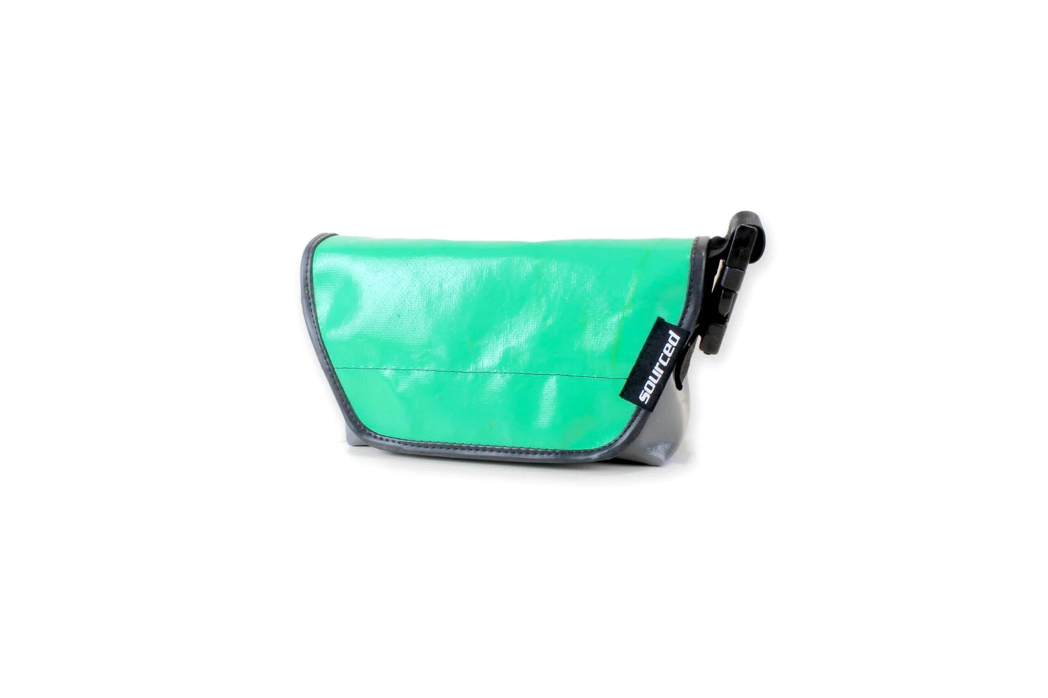 Sac gris et turquoise en bâche de camion recyclée – sac convertible 3-en-1