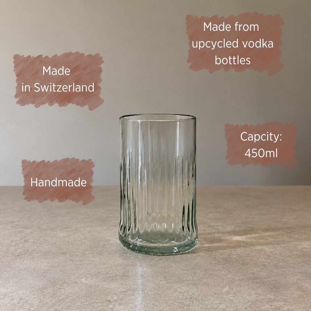 Rosso - Set de 2 verres recyclés
