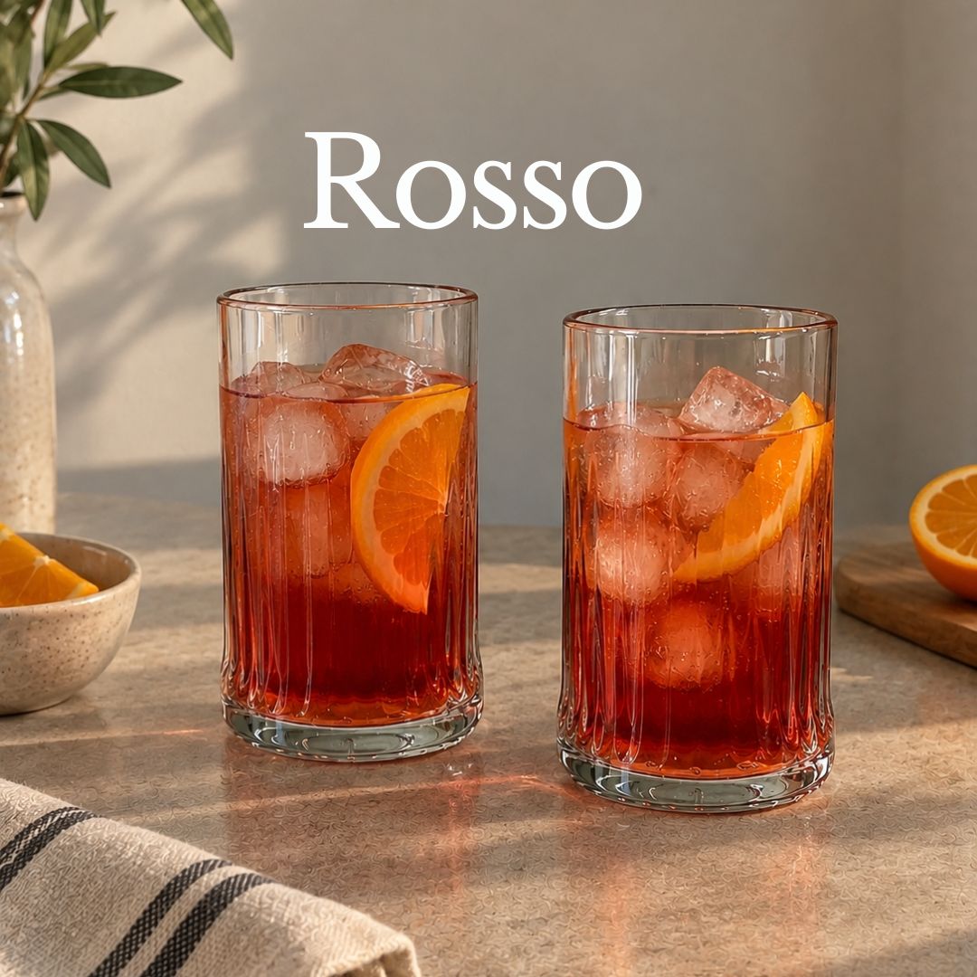 Rosso - Set de 2 verres recyclés