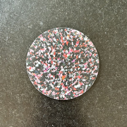 Sous-verres en plastique recyclé – Set de 4 - Noir &amp; rose