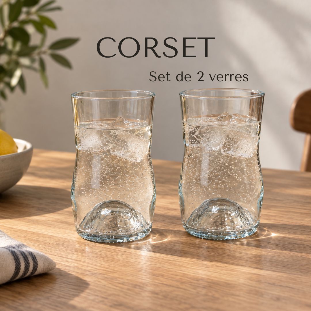 Corset - Set de 2 verres recyclés