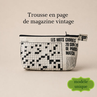 Kosmetiktasche aus Vintage-Paris-Match-Magazinseite