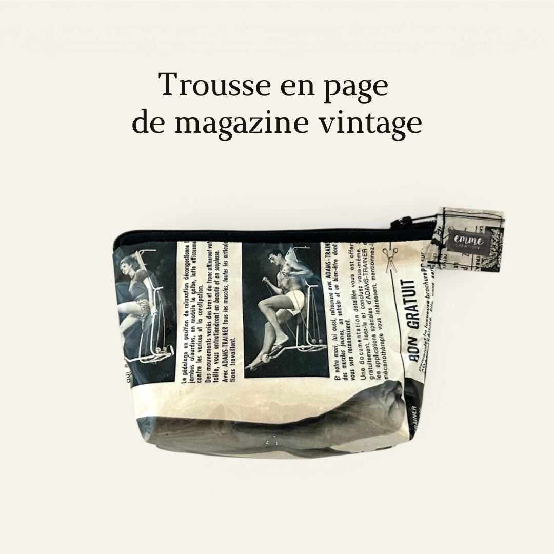 Trousse en page de magazine vintage Petit Femme