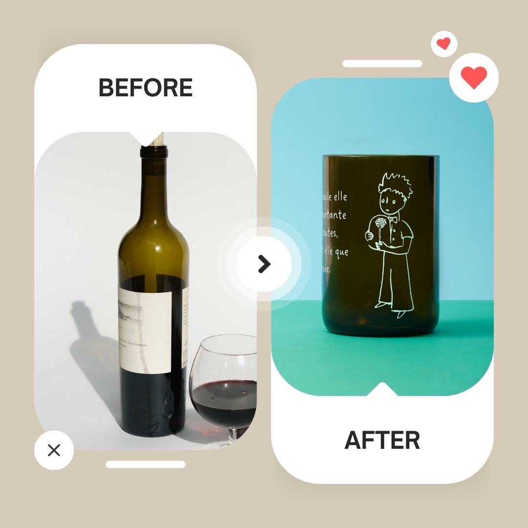 The Little Prince - Set of 4 green glasses