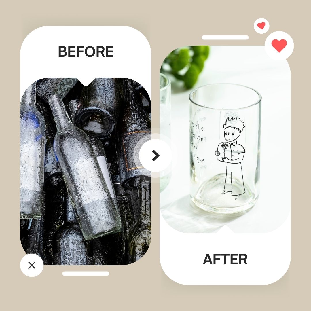 Le Petit Prince - Set de 4 verres transparents