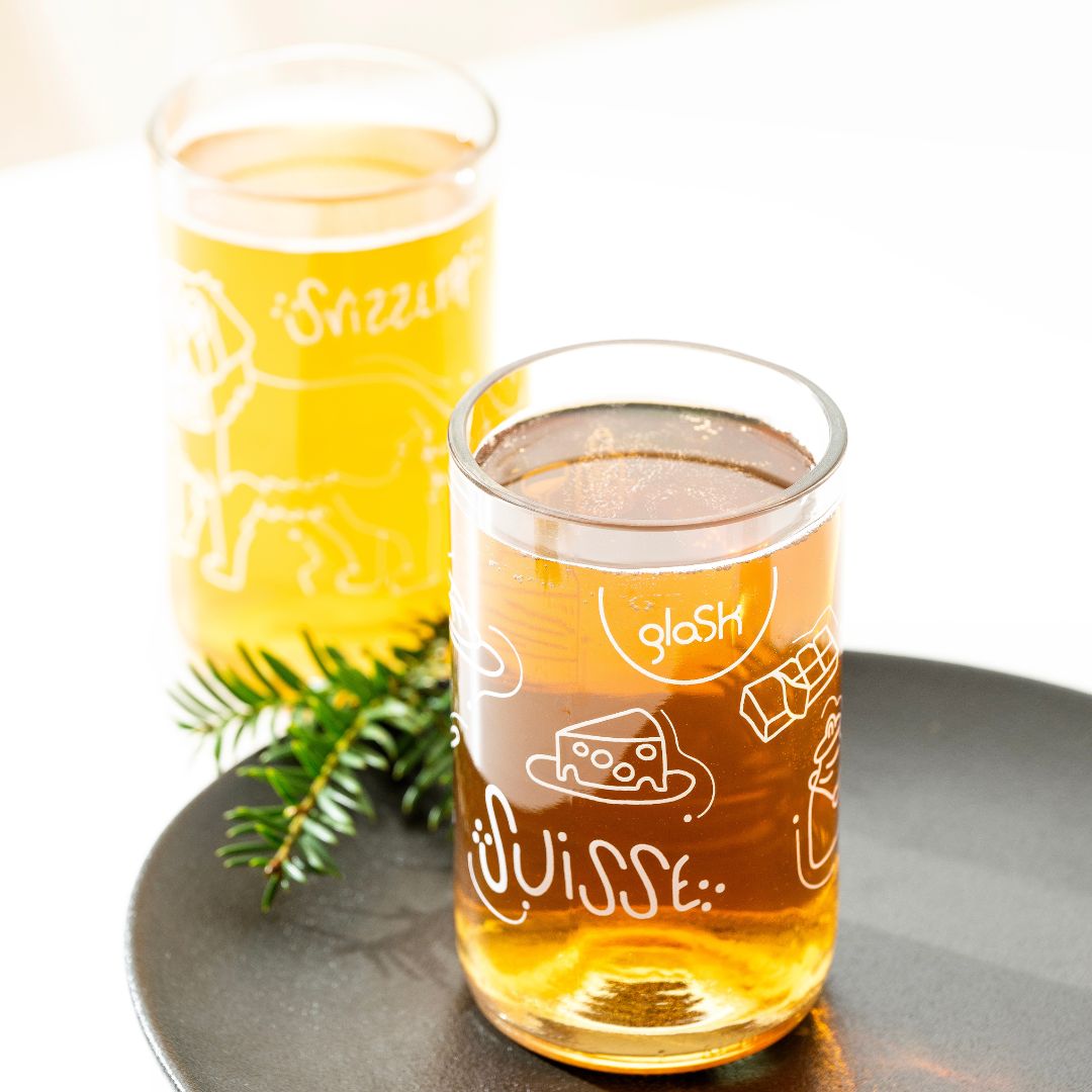 La Suisse transparent- Set de 2 verres