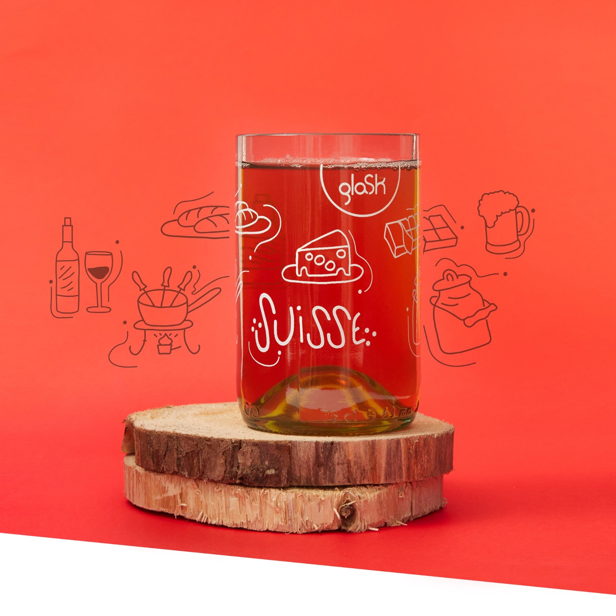 La Suisse transparent - Set de 4 verres