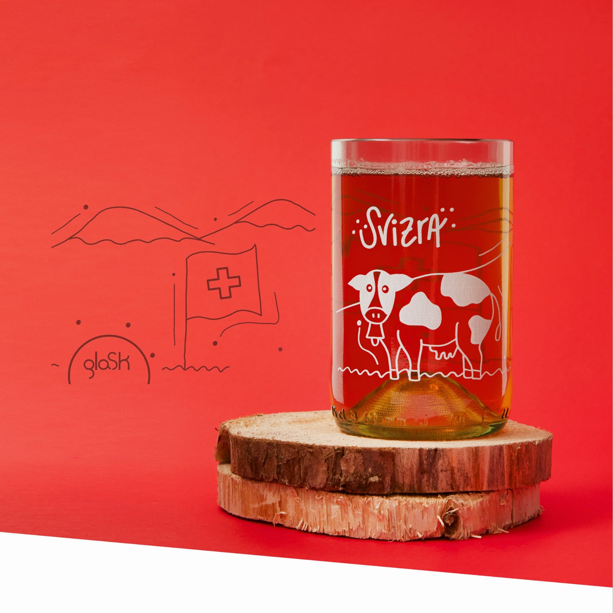 La Suisse transparent - Set de 4 verres