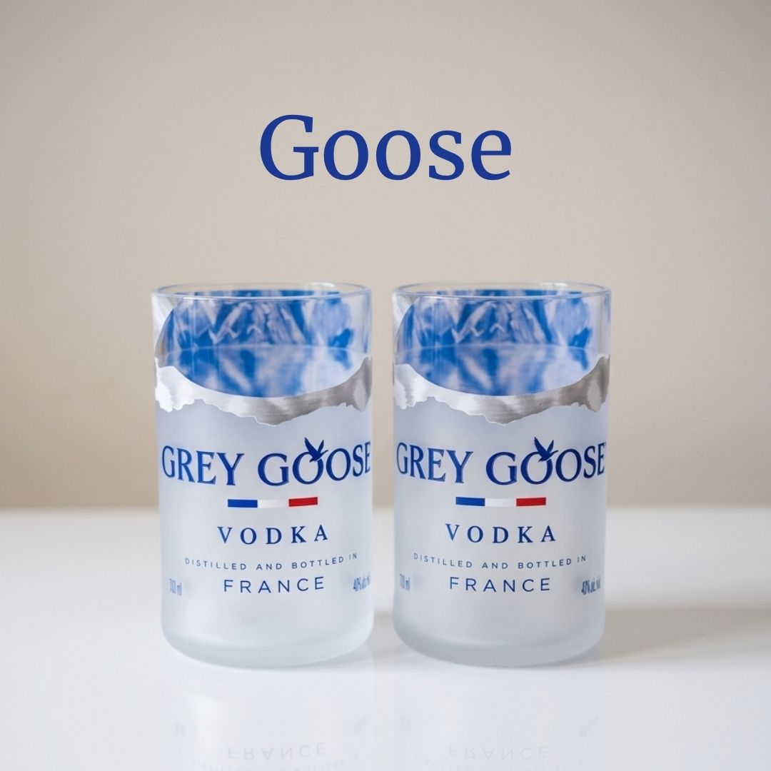 Goose – 2er Set recycelten Gläsern