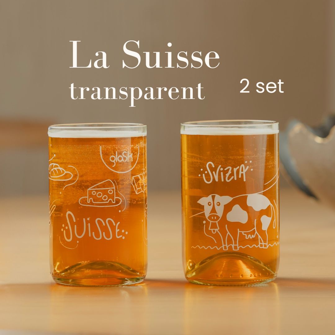 La Suisse transparent- Set de 2 verres