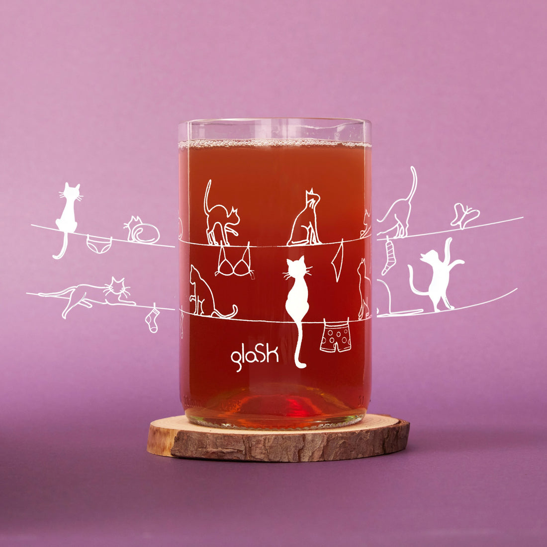Les chats - Set de 2 verres