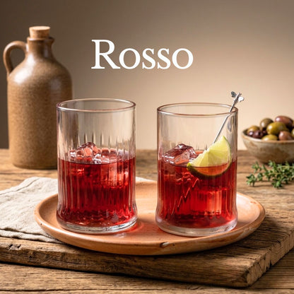 Rosso - Set de 2 verres recyclés