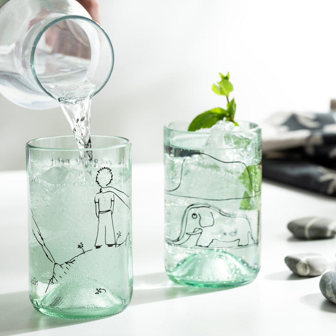 Le Petit Prince - Set de 4 verres transparents