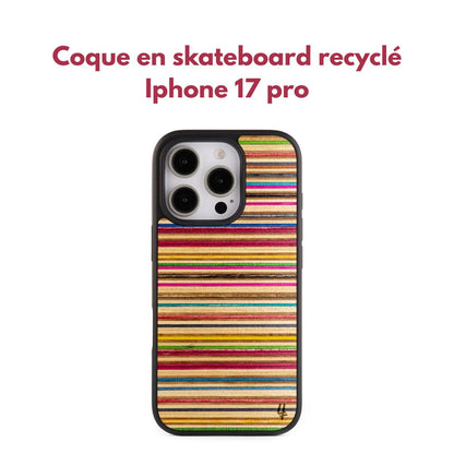 Coque rose en skateboard recyclé – iPhone 17 Pro