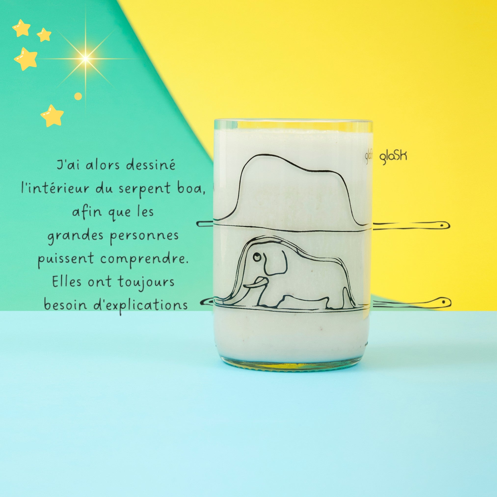 Le Petit Prince - Set de 4 verres transparents