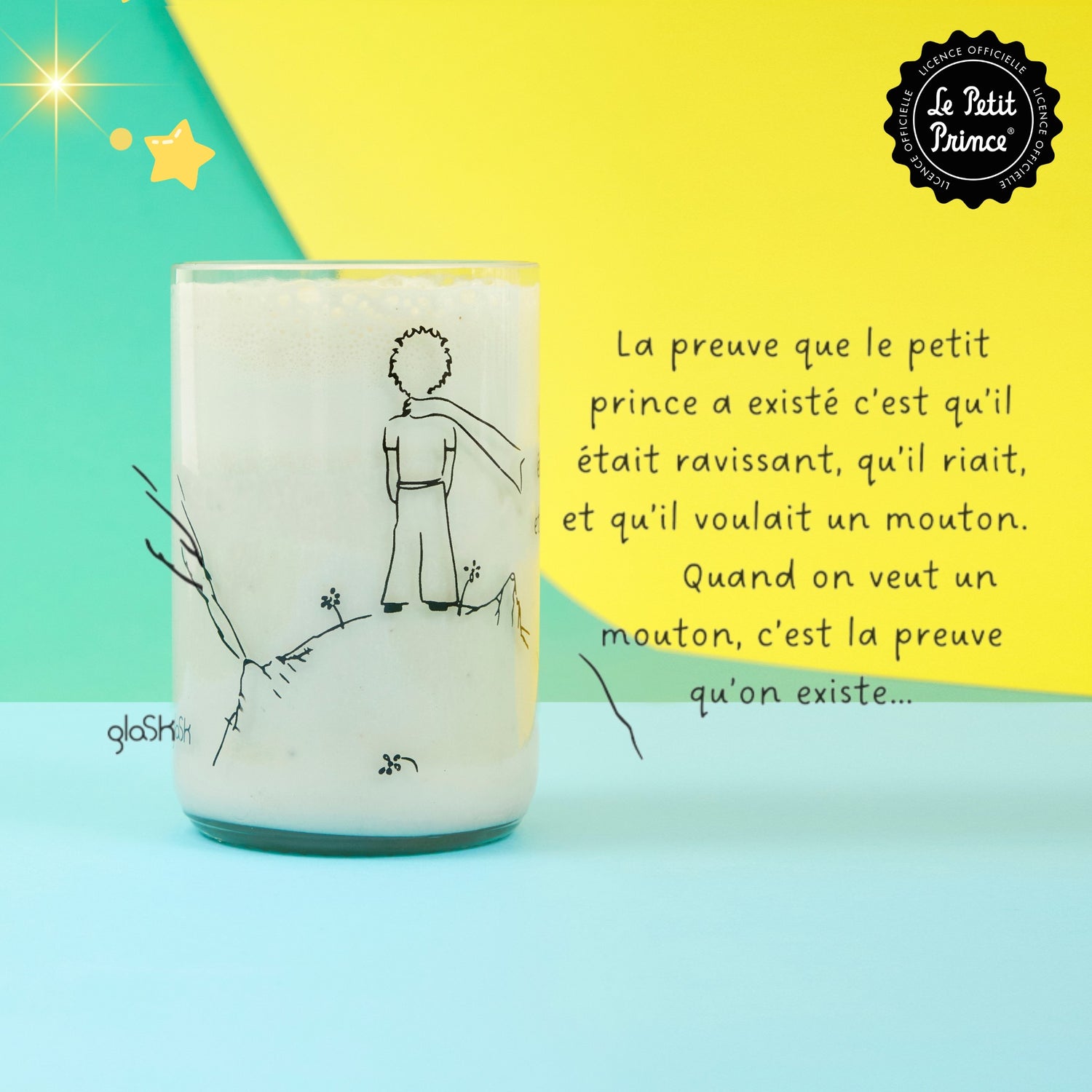 Le Petit Prince - Set de 4 verres transparents