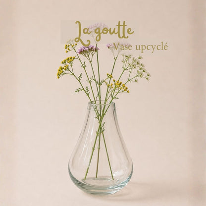 Vase en bouteille recyclée La Goutte