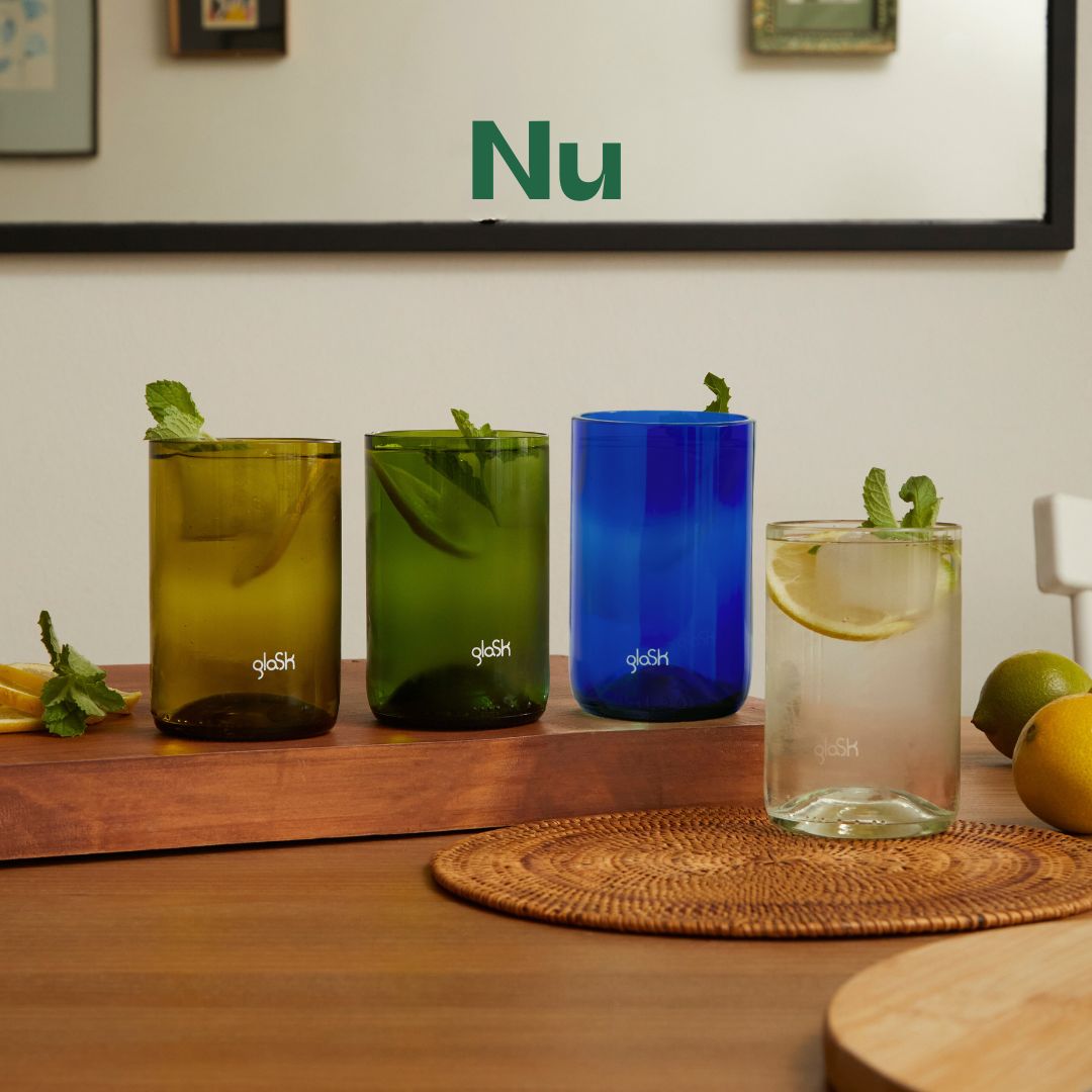 Nu - Set mit 4 recycelten Gläsern